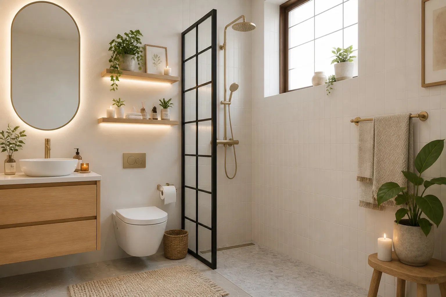 AI room design app result for a bathroom