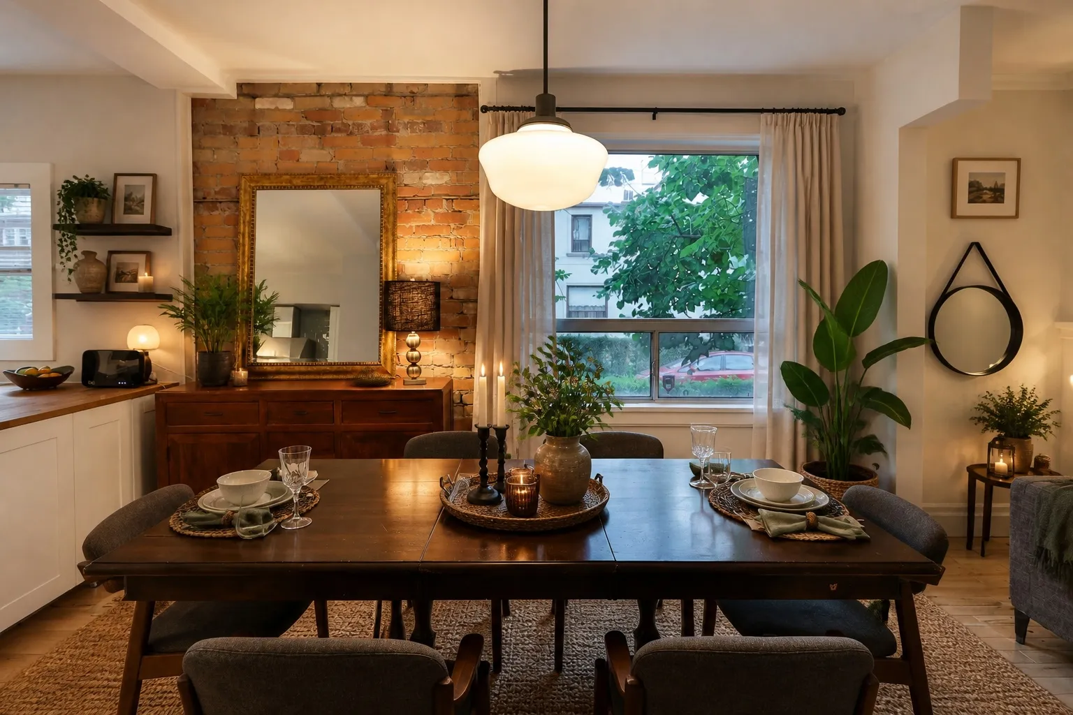 Interior software redesigning a dining corner