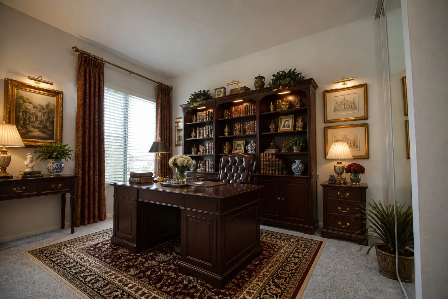Virtual staging an empty room as a home office