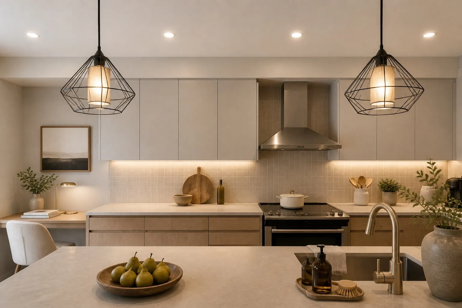 AI interior design for a kitchen photo